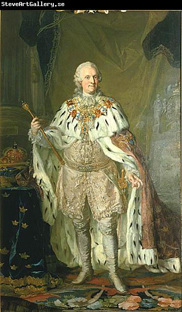 Lorens Pasch the Younger Portrait of Adolf Frederick, King of Sweden (1710-1771) in coronation robes